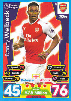 Danny Welbeck Arsenal 2017/18 Topps Match Attax #33